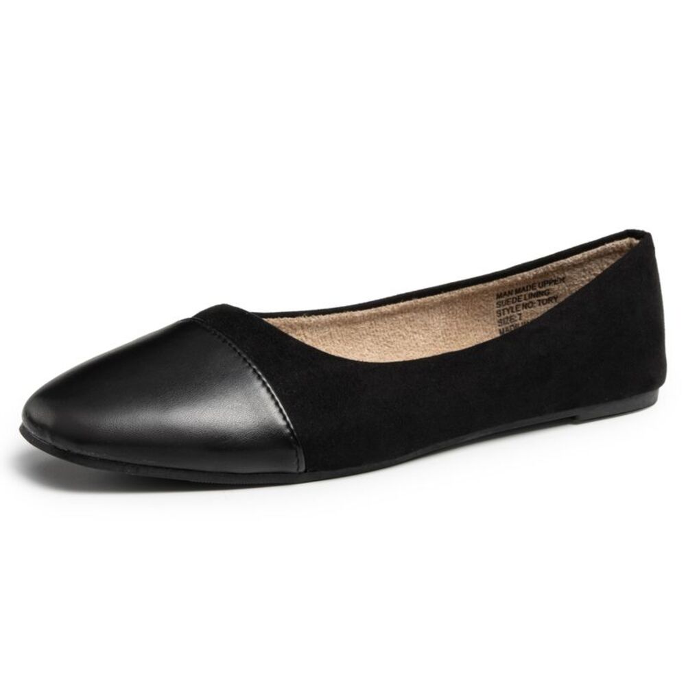 Alpine Swiss Tory Womens Square Toe Ballet Flats Cap Toe Slip On Comfort Shoes